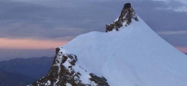 Veduta del ghiacciao Gorner sul Monte Rosa