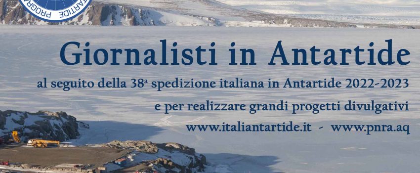 locandina Call PNRA Giornalisti in Antartide