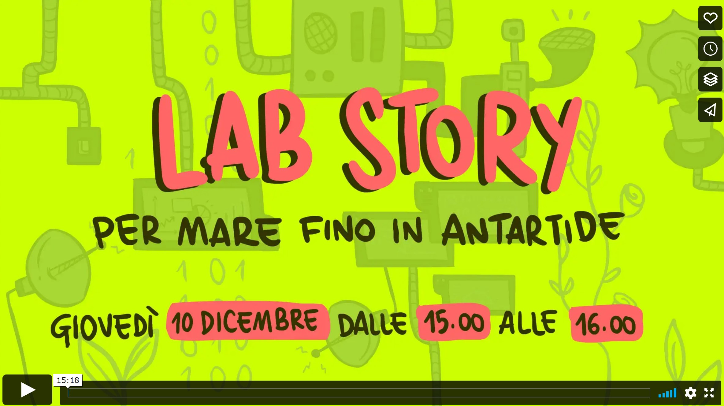 immagine con titolo del video Lab story. Per mare fino in Antartide